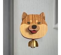 Campanello in legno Shiba Inu, campanello a vento alto 3,9 pollici per