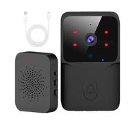 Campanello Intelligente Video - Corpo Compatto 8,5 X 5,3 X 2,4 Cm, Fotocamera con Campanello di ingresso, Monitor Video Domestico | Cattura Immagini HD, Tecnologia Del Sensore di Movimento,