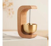 Campanello magnetico per porta, campanello per l'apertura della porta, campanello per porta quando la porta si apre, in legno, a di C, campanello magnetico per negozianti