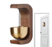 Campanello magnetico per porta, decorativo, in legno, con allarme di sicurezza in , di montaggio a magnetica, funzione di risonanza delicata, accessorio di sicurezza per
