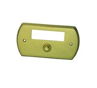 Campanello ovale con pulsante in ottone