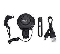 Campanello per Bicicletta Elettrica 120db Ciclismo Anello Campanello con USB Ricaricabile Impermeabile Anti-Polvere Corno per Mountain Bike Bici da Strada(Nero)