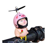 Campanello per Bicicletta per maiale Campanello per Bicicletta per Bambino maiale di Gomma Ornamenti Giocattolo Deco per Bici Dmaiale Mini Anello per Bici con Testa Dmaiale Corna per Bicicletta