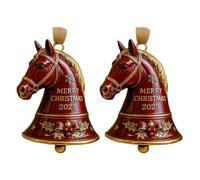 Campanello per cavallo, Buon Natale 2025, Decorazione equestre rossa dipint V6J7