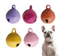 Campanello per collare per cani, 5 pezzi, colorato, per cani e gatti, in metallo, decorazione dal suono nitido per animali di taglia media, piccola e grande, per passeggiate