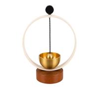 Campanello Per Comodino Decorazione per Casa con Rintocco e Base in Legno | Rintocco Metallico di Meditazione Per Soggiorno Camera Da Letto Armadietto Tavolo Comodino Rilassamento Yoga