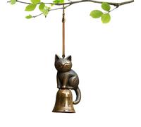 Campanello per gatti | Campanello a memoriale gatto per giardino - Statua animali con campane esterne in metallo per casa e terrazza