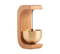 Campanello per negozianti, campanello magnetico da appendere, in legno con autoadesivo, a forma di C per l'apertura della porta, campanello per porta quando la porta si apre