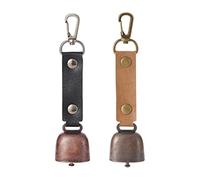 Campanello per orso rumoroso per deterrente per orsi, campanello per orso con portachiavi in pelle, creatore di rumore Campanello per orso rumoroso per protezione da escursionismo, ciclismo