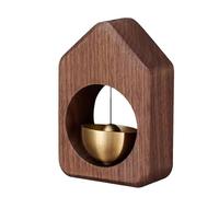 Campanello per porta dei negozianti,Campanello per porta dei negozianti per apertura, Delizioso carillon magnetico per porta, Campanello in legno di facile installazione, campanello in ottone