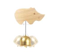 Campanello per porta in legno fatto a mano in legno, campanello rustico per la casa | tagliato a porta naturale, turbina eolica che gioca con motivi animali, campanello atmosferico, campanello traditi