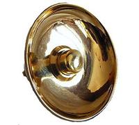 Campanello pulsantiera in ottone lucido esterno fissaggio a muro piccolo