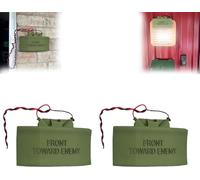 Campanello Regalo Perfetto per scherzi e Sicurezza, Fronte Verso Il Nemico, Pulsante Campanello Non Disturbare, scherzi Divertenti, Regali Divertenti, Decorazioni per la casa per Adulti,2SET