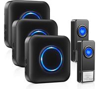 Campanello Senza Fili, Campanello Wireless Impermeabile, 2 Trasmettitore E 3 Ri