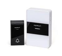 Campanello senza fili CC, elegante in bianco e nero. Ideale per qualsiasi casa, unisce stile e funzionalità. Dimentica i cavi e goditi la sua facile installazione e utilizzo.