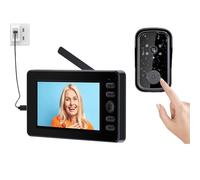 Campanello senza fili con fotocamera con schermo da 4,3" Videocitofono esterno impermeabile citofono senza WiFi citofono bidirezionale visione notturna premere a lungo per svegliare il campanello