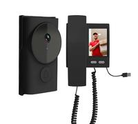 Campanello Senza Fili da Esterno 1080P Bluetooth 2.4G, Videocitofono senza Fili da Esterno con Microfono, Campanello Casa Nessun Canone Mensile, Nessun WIFI, Nessuna APP, con Display da 3.5 Pollici