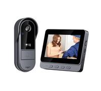 Campanello Senza Fili Da Esterno HD Visione Notturna Citofono Videocitofono Collegato IP65 Impermeabile Campanello Collegato Batteria Ad Alta Capacità Di Sorveglianza Resistenza 4,3” Schermo