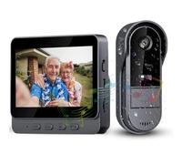 Campanello senza fili esterno impermeabile con schermo IPS di 4.3 1080P Campanello senza fili con telecamera IP69 videocitofono audio bidirezionale impermeabile fotocamera HD 170° citofono visione