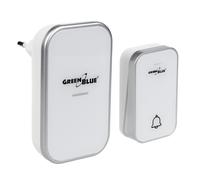 Campanello senza fili Sistema di campanello cinetico wireless, senza batterie, con 38 melodie, portata fino a 200 m, IP44 (1x Ricevitore + 1x Trasmettitore/Bianco)