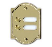 Campanello SERIE ANTICA 2P con portanomi Ottone lucido 50CL2 OL