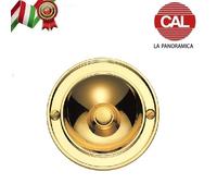CAMPANELLO TONDO CAL IN OTTONE LUCIDO DIAMETRO 80mm P630