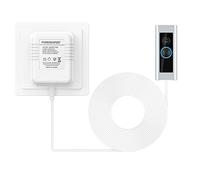 Campanello trasformatori 24 V/500 mA, Trasformatore campanello cavo di alimentazione AC nero, accessorio Smart Home compatibile con Ring Video Campanello (Bianco - 5M)