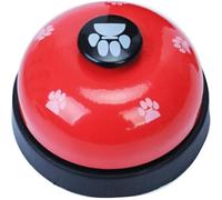 Campanello trasparente per addestramento cani e gatti, con base in gomma antiscivolo, dispositivo di comunicazione per il tuo animale domestico (rosso)