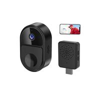 Campanello video intelligente, Applicazione campanello, batteria a basso consumo energetico, wifi, videocitofono, spioncino, 720p, for porta per casa intelligente, casa, ufficio(Black)