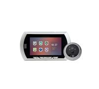 Campanello video intelligente, Spioncino digitale, 4,5 pollici, telecamera, registrazione video, visione notturna, senza campanello per casa intelligente, casa, ufficio(Silver)