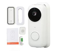 Campanello Video, Telecamera di Sicurezza Domestica con Campanello Video WIFI 2.4G per Tuya, Visione Notturna IR, Monitoraggio Remoto, Citofono Cambia Voce, Archiviazione Cloud