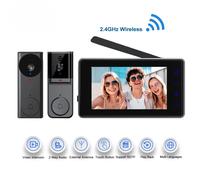 Campanello video wireless con schermo IPS da 4,3 pollici Audio bidirezionale Campanello citofono visivo da 2,4 GHz Campanello di registrazione con antenna M16S