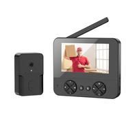 Campanello Videocitofono da esterno 1080P HD Campanello Wireless con Telecamera Intelligente Doorbell Campanello Video con Schermo IPS da 4,3", Interconnessione wireless Bluetooth 2,4G, Nessun WiFi