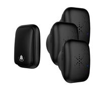 Campanello wireless cinetico autogenerante(Black 1 key 3 bells,EU Plug)