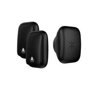 Campanello wireless cinetico autogenerante(Black 2 keys 1 bell,EU Plug)