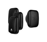 Campanello wireless cinetico autogenerante(Black 3 keys 1 bell,EU Plug)