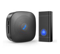 Campanello, wireless con portata di 400 m, campanello senza fili con ricevitore plug-in, per porta d'ingresso, da esterno, impermeabile, 5 livelli di volume, 58 suonerie, per interni ed esterni