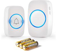 Campanello Wireless IP44 Impermeabile 300M, 60 Suonerie, 5 Volumi