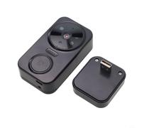 Campanello wireless per video intelligente con citofono audio bidirezionale con cancellazione del rumore, microfono Live Feed 2.4 G, funzionamento solo Wi-Fi (nero)