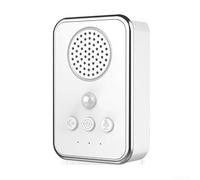 Campanello Wireless Sensore Movimento con Voce | Rilevamento ospiti, messaggio vocale unico, design nero o , ideale per ingressi(Charging (white))