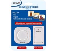 Bravo Campanello Portatile e Fisso Senza Batterie Con 36 Suonerie Copertura 100M