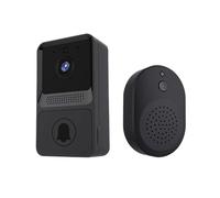 Campanello Wireless WiFi For Esterni Con Telecamera HD, Di Sicurezza For Porta, Visione Notturna, Videocitofono, Cambio Voce For Monitor Domestico, Telefono For Audio Bidirezionale(AHD01-wifi black)