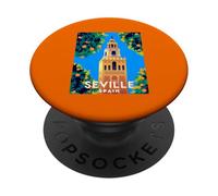 Campanile della Cattedrale In Siviglia Orange Garden Siviglia Spagna PopSockets PopGrip Adesivo
