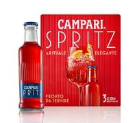 Campari - Spritz Pronto da Servire, 3 x 17,5 cl, 10,5% Vol | Già miscelato per offrire anche a casa l'esperienza dell'iconico aperitivo, buono come al bar