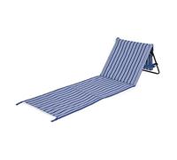 Campart BE-0421 Materassino da Spiaggia Pieghevole Bretagna, Fino a 120 kg, Imbottito, Maniglia per il Trasporto, Alluminio, Poliestere 600D, 1 Persona