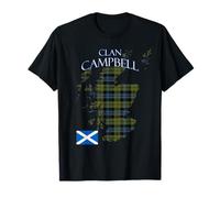 Campbell Scottish Clan Tartan Scozia Maglietta