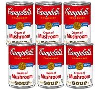 Campbell's Cream of Mushroom Soup 10.5 ounce Cans (Pack of 6)