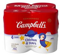 Campbell's Zuppa condensata per bambini, zuppa di pollo e stelle, 297 ml, 4 pezzi