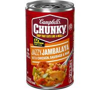 Campbell's Zuppa grossa, Jambalaya Jazzy con pollo, salsiccia e zuppa di prosciutto, lattina da 540 ml