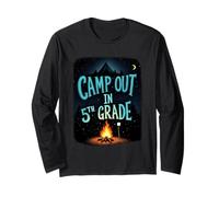 Campeggia in 5 ° Grado Camping Fun Kids Adventures Maglia a Manica
